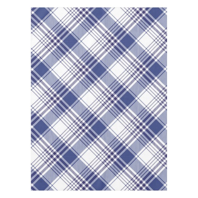 Toalha De Mesa Padrão marinho Azul Tartan Xadrez Argyle (Frente)