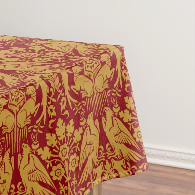 Toalha De Mesa Padrão Medieval Hawk E Hound (Posição Original)