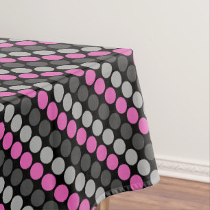 Toalha De Mesa Padrão multicolorido Cinza de Bolinhas da Retro Se