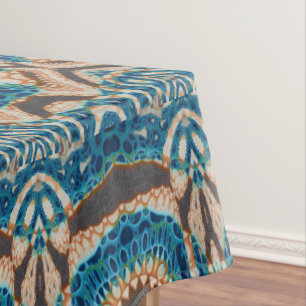 Toalha De Mesa Padrão Nativo Turquesa do Sudoeste
