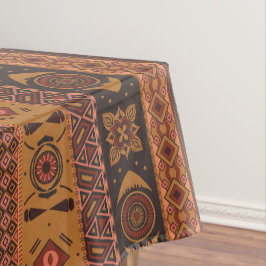 Toalha De Mesa Padrão Ornamental Moderno Terracotta Tribal