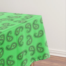 Toalha De Mesa Padrão paisley decorativo em verde
