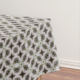 Toalha De Mesa Padrão Preto, Cinza, Retro Estrela Verde