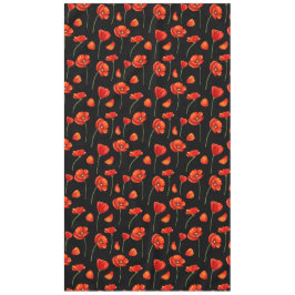 Toalha De Mesa padrão preto de papoila