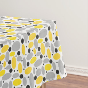 Toalha De Mesa padrão retrorreflector da cinza amarela para decor