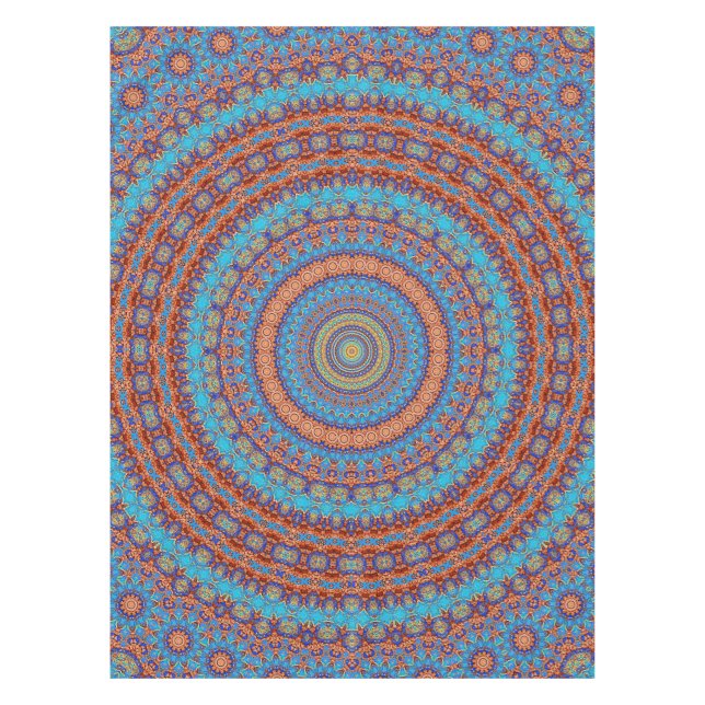 Toalha De Mesa Padrão sem descontinuidades em abstrato mandala (Frente)