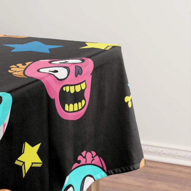 Toalha De Mesa Padrão Spooky Halloween (Posição Original)