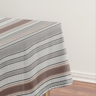Toalha De Mesa padrão texturizado vertical em castanho-cinza