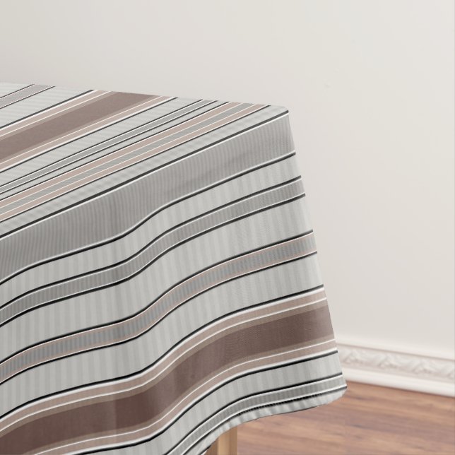 Toalha De Mesa padrão texturizado vertical em castanho-cinza (Posição Original)