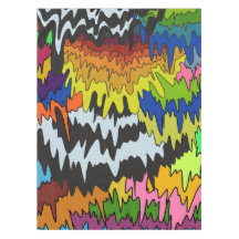 Padrão Trippy de Faixa Groovy Colorida de Gotejame