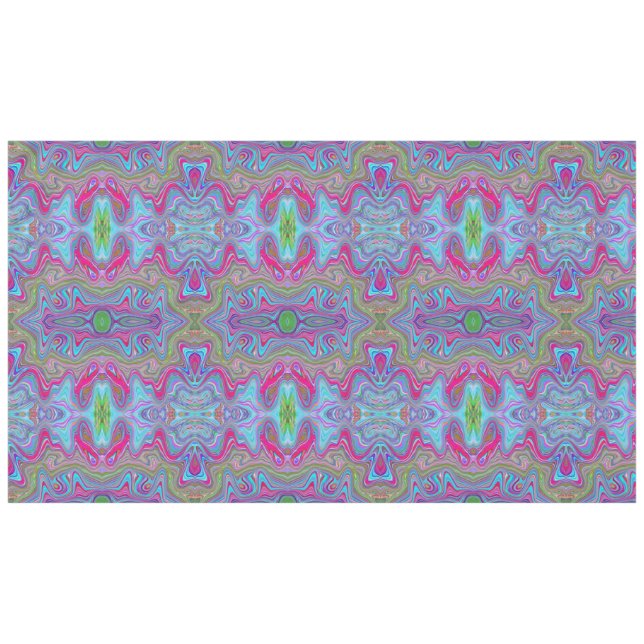 Toalha De Mesa Padrão Trippy Multicolorido Azul Céu Ondulado (Frente (Horizontal))