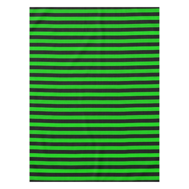 Toalha De Mesa Padrão Verde Black Stripes Invisível (Frente)
