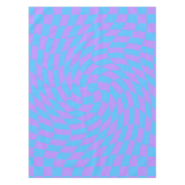 Toalha De Mesa Padrão Verificado de Azul e Lavanda Roxo da Tendy