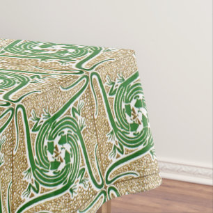 Toalha De Mesa Padrão Vitoriano Era Art Nouveau Quatro Lagartos