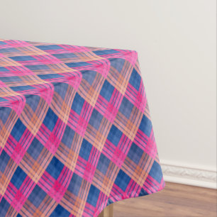 Toalha De Mesa Padrão xadrez com coloração zigue-zague
