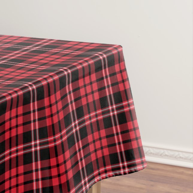 Toalha De Mesa Padrão Xadrez Escocês Vermelho Clássico (Posição Original)