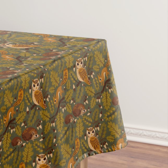 Toalha De Mesa Padrões de florestas e folhas (Posição Original)