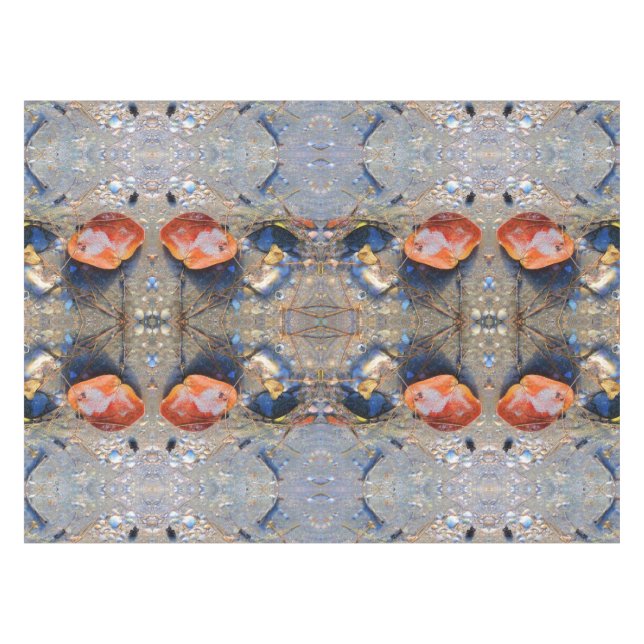 Toalha De Mesa Padrões de folhas e conchas marítimas, II (Frente (Horizontal))