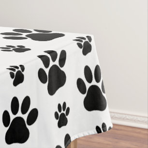 Toalha De Mesa Padrões de pata, patas de cão, impressões de pata,