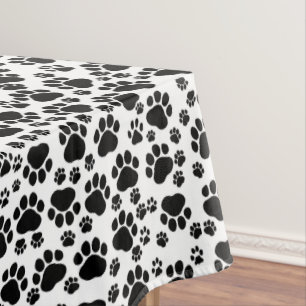 Toalha De Mesa Padrões de pata, patas de cão, impressões de pata,