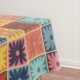 Toalha De Mesa Padrões florais retrorreflectores dos anos 70