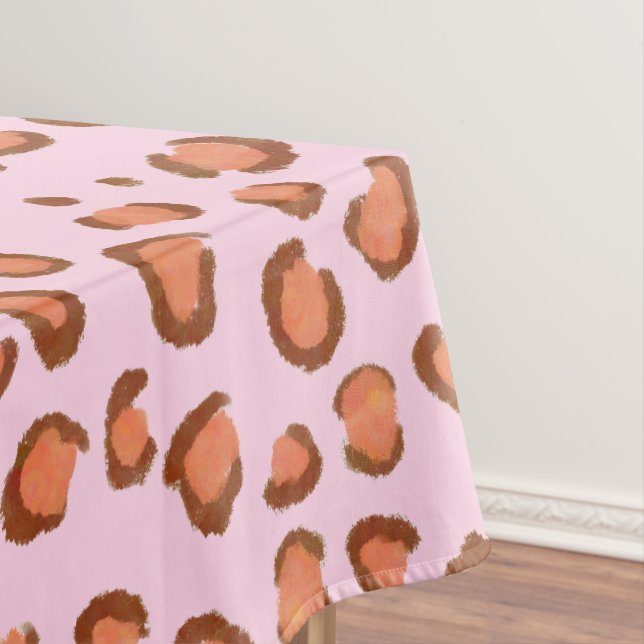 Toalha De Mesa Padrões Leopardo Modernos Imprimem o Rosa Vermelho (Posição Original)