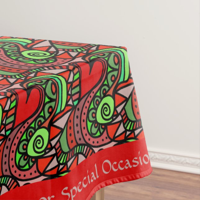 Toalha De Mesa Padrões Românticos do Abstrato de Retro Corações V (Posição Original)