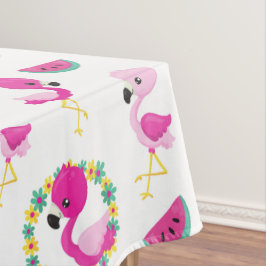 Toalha De Mesa Padrões Tropicais, Flamingos, Melancias, Flores