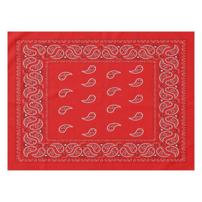 Toalha De Mesa Paisley vermelho legal (Frente (Horizontal))