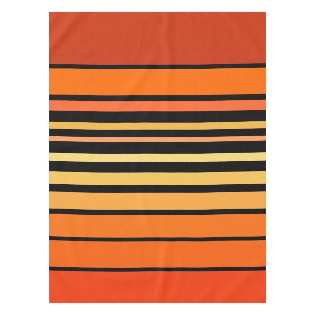 Toalha De Mesa Paleta de Linhas de Cor Laranja (Frente)