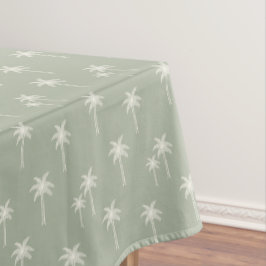 Toalha De Mesa Palmeiras Boho Casa de Campo Costeira Verde Sage S