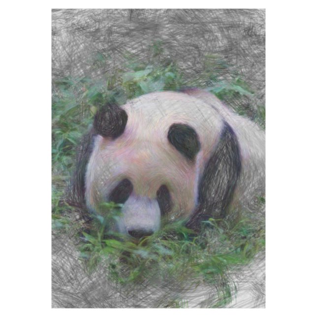 Toalha De Mesa panda artística (Frente)