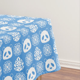 Toalha De Mesa Panda Jungle Impressions on Blue