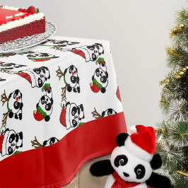 Toalha De Mesa Pandas de Natal