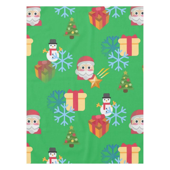 Toalha De Mesa pano de mesa de christmas emoji tablecloth (Frente)