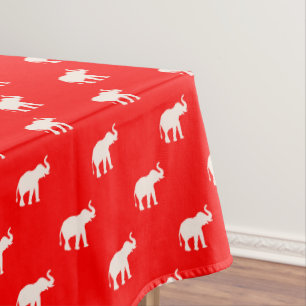 Toalha De Mesa Pano de mesa vermelho afortunado bonito do