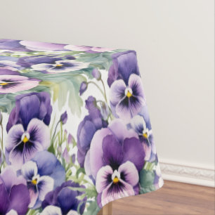 Toalha De Mesa Pansias Pansy Púrpura Chic
