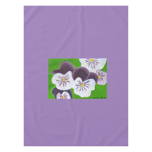 Toalha De Mesa Pansies tablecloth (Frente)