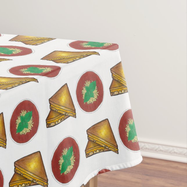 Toalha De Mesa Pão-de-sopa de tomate torrado com queijo torrado (Posição Original)