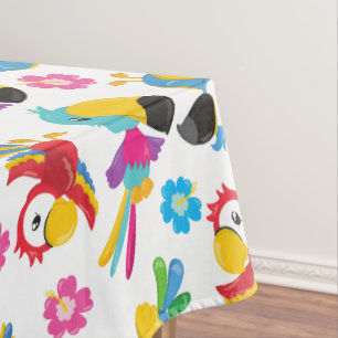 Toalha De Mesa Papagaios Coloridos, Papagaios Tropicais, Pássaros