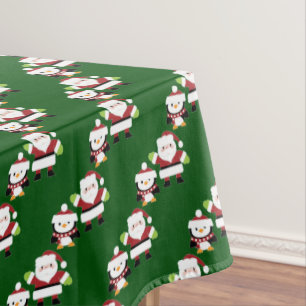 Toalha De Mesa Papai noel e feriado do pinguim