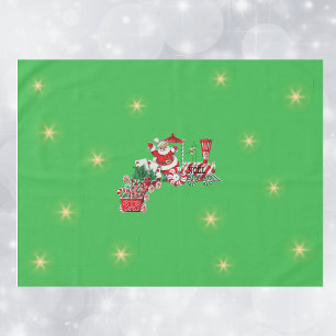 Toalha De Mesa Papais noeis de canas doces de trem de Natal são v