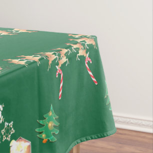 Toalha De Mesa Papais noeis de Natal e Reindeer