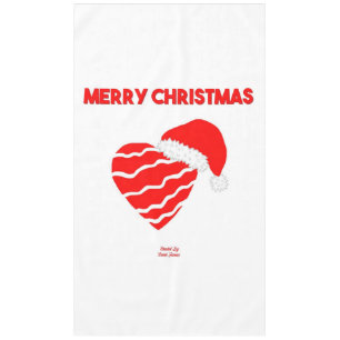 Toalha De Mesa Papais noeis de Natal Heart Tablecloth