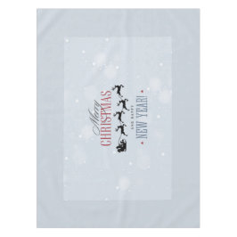 Toalha De Mesa Papais noeis e sua Reindeer Voadora Silhouette Nat