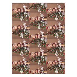 Toalha De Mesa Papais noeis Sexy Menina perto da Árvore de Natal