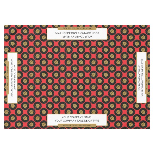 Toalha de mesa para feira comercial 60"x84" Dourad (Frente (Horizontal))