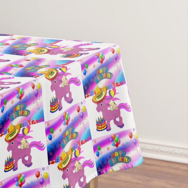 Toalha De Mesa Parabéns Tablecloth Pony (Posição Original)