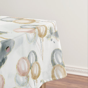 Toalha De Mesa Partido Balão de Balão de Baleia Branca Moderno, C
