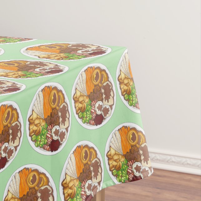 Toalha De Mesa Partido Jante de Natal UK Comida Festiva Britânica (Posição Original)